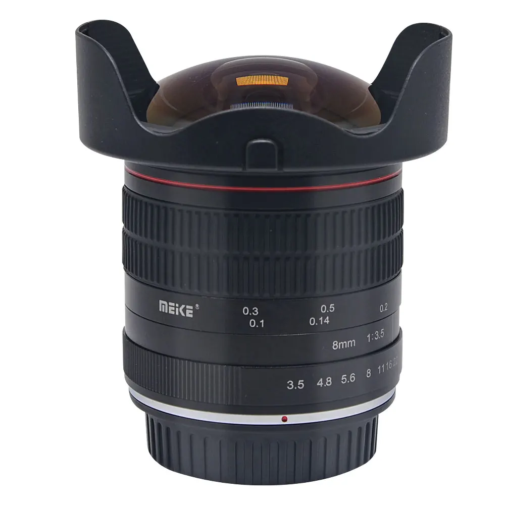 Meike 8 мм f/3 5 Ультра HD фиксированный незуммируемый объектив рыбий глаз для Canon EF Mount