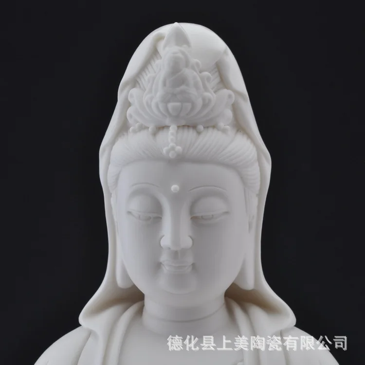 [Сша] чтобы сидеть Дэхуа фарфор 12 дюйм(ов) высокая восьмиугольная лотоса Западная