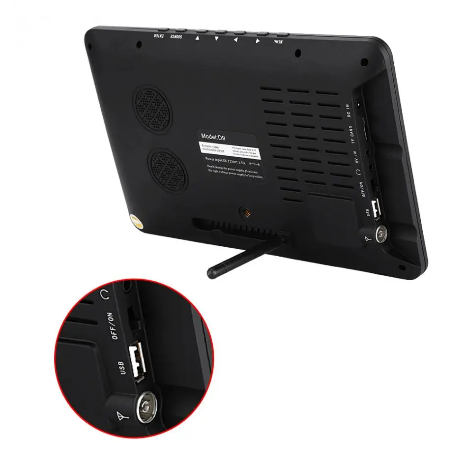 LEADSTAR 9 дюймов DVB-T-T2 портативный мини ТВ Высокое разрешение 800x480 цифровой аналоговый телевизор TFT светодиодный телевизор лучшая жизнь