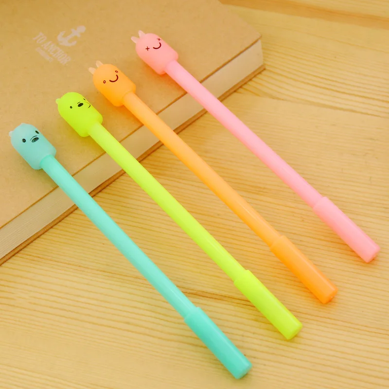 Корейские милые ручка Творческий животные легко устранить черная 0 38 мм