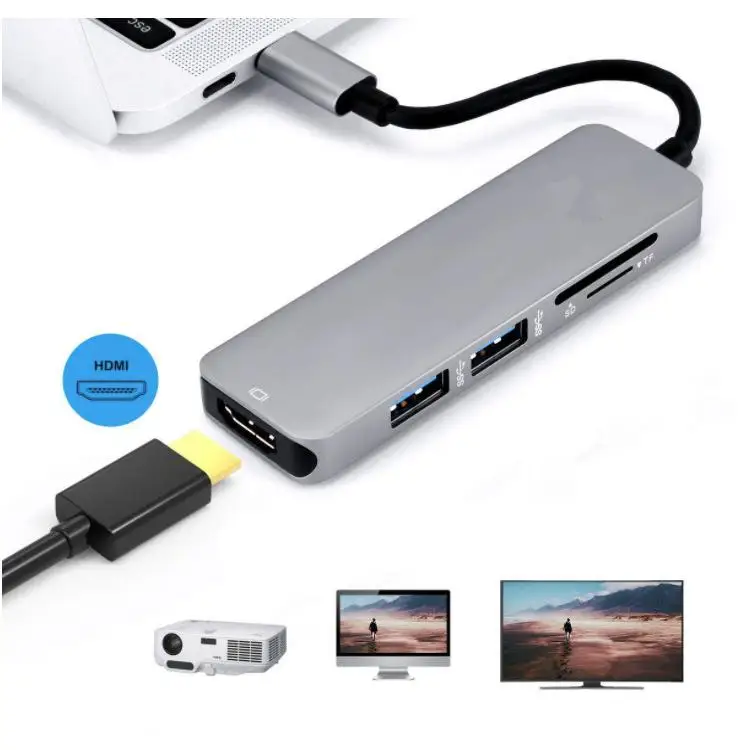 Studyset Тип type C USB 3 1 мульти Порты и разъёмы адаптер к HDMI 4K HD 0 концентратор 2 SD Card Reader