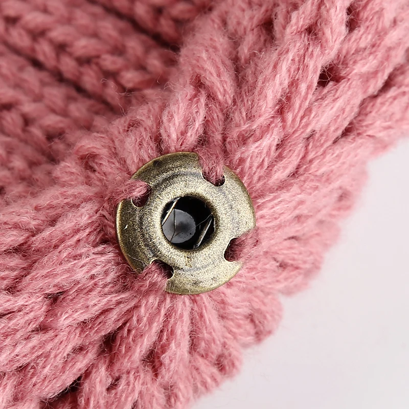 Лидер продаж шапка из меха норки с помпонами зимняя женская для девочки вязаные