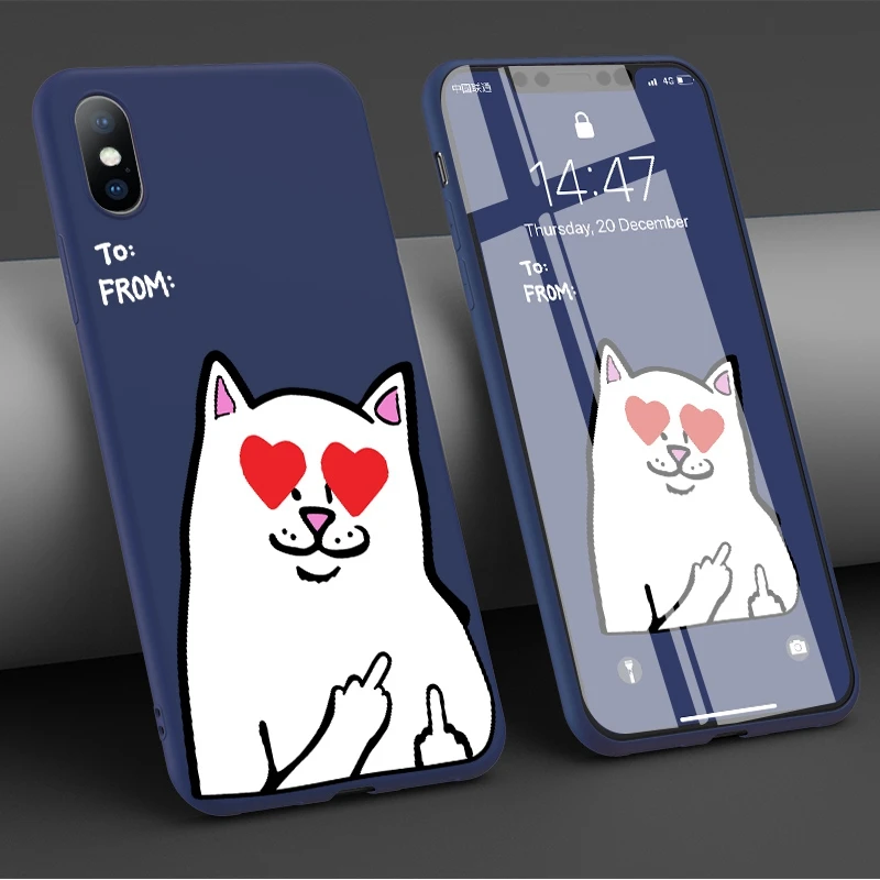 Lovebay мягкий чехол для телефона с кошкой для iphone 7 8 6 6S Plus 5 5S SE XS Max XR X мультяшный силиконовый чехол для телефона
