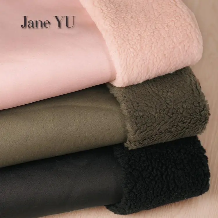JaneYU, зимняя утолщенная овечья кожа, композитная ткань, 1 шт. = 50x145 см, пальто из меха ягненка, теплая одежда, штаны, нештапельная ткань