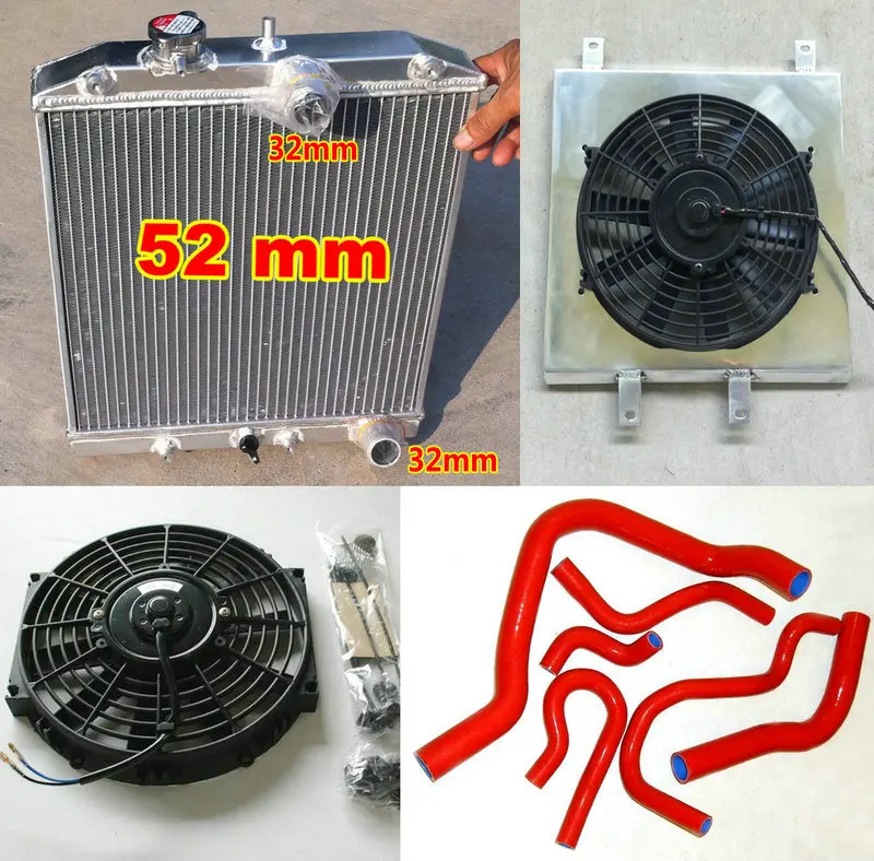 Алюминиевый радиатор 3Row для HONDA CIVIC CRX Dell B16A/B18C 1.6L EK4/EK9 EG6/EG9 EM1 MT 32 мм вход/выход +