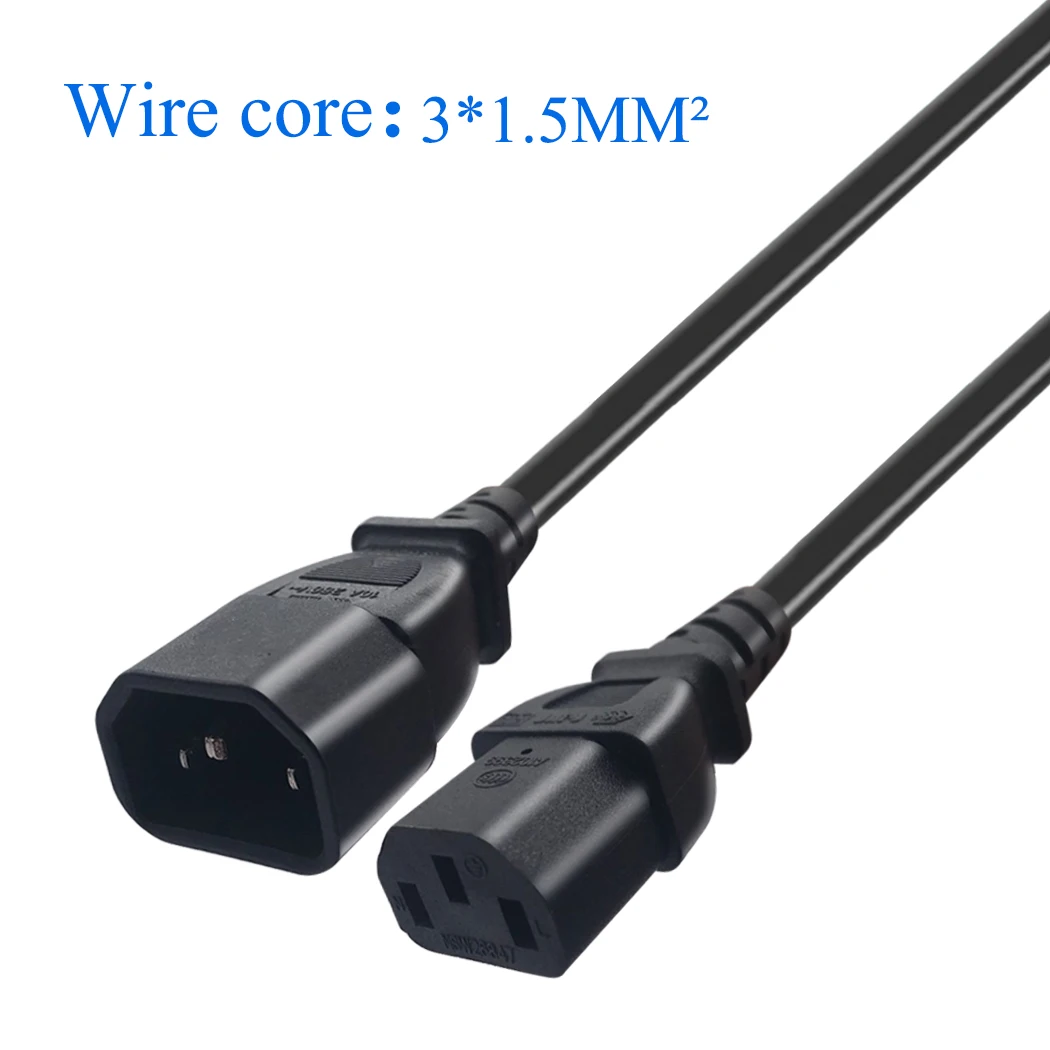 JORINDO 2 M/6.5FT 3 зубец IEC320 C14 pin pulg TO C13 Женский шнур переменного тока Удлинительное