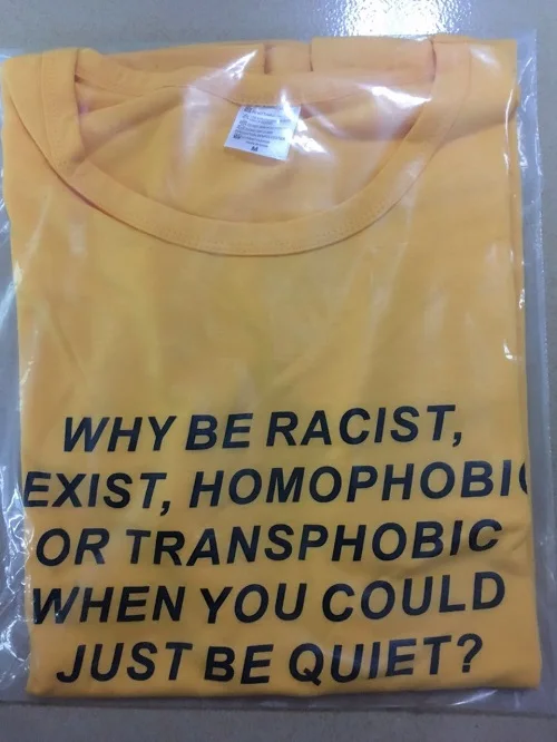 "Почему быть Racist, когда вы можете просто быть тихой" рубашка одежда tumblr футболка права человека унисекс футболка феминистка женские топы - Цвет: yellow