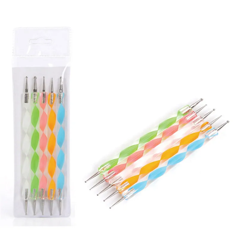 Swagpick 5Pcs/Lot Pro 2 Way Wax Dotting Pen Nail Art Gems Easy Picking Crystal Tools Pencil Pick Up Manicure DIY | Красота и здоровье