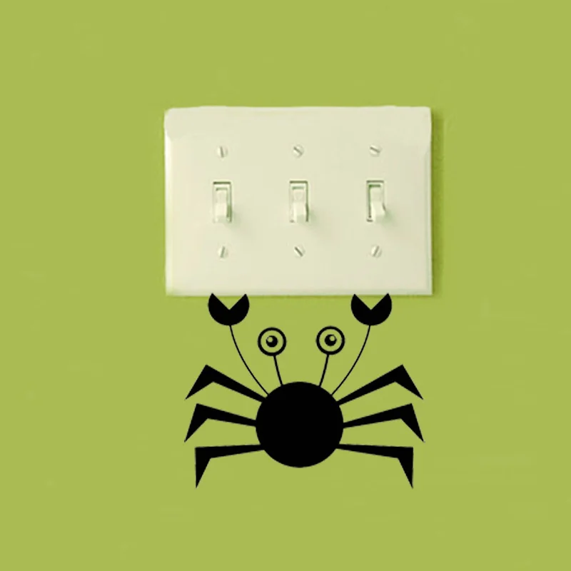 Комическая Краб Океаническая и морская жизнь Переключатель стикер стильный