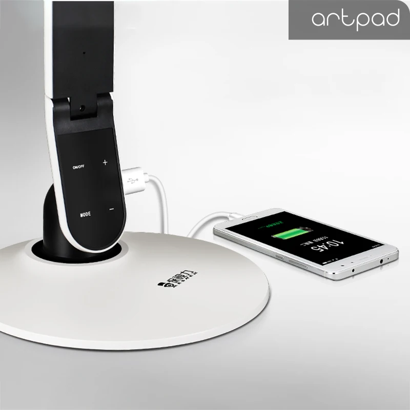 Современная складсветодиодный настольная Светодиодная лампа с USB портом