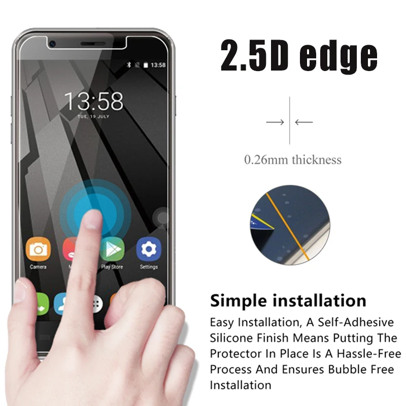 Для oukitel k10000 Защитное стекло для c8 6000 pro plus k3 k10 u20 защита закаленное экран 9h