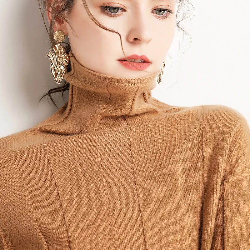 Женский свитер сезон осень-зима 2019 теплый вязаный женский с воротником-стойкой