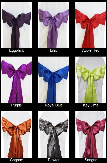 Горячая продажа 100 сатиновых оранжевых чехлов для стула створки свадьбы и