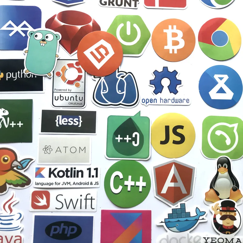 50 шт. интернет-Java JS Php Html программируемый язык классные наклейки облачный Докер