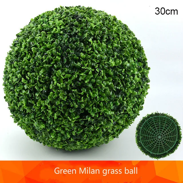 Milan 30cm Несколько размеров искусственные растения эвкалипт Милан пластиковый шар домашний бонсай свадебное украшение DIY макет торгового центра наружная трава - Цвет: Milan 30cm