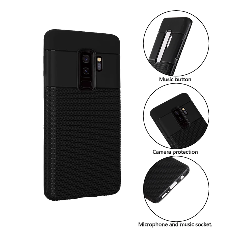 СПС чехол samsung Galaxy S9 плюс Чехол Треугольники Сетчатая текстура мягкий для