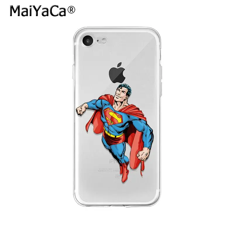 MaiYaCa DC супергерой Супермен ТПУ Мягкие аксессуары для телефона чехол iPhone X XS MAX 6 6S 7