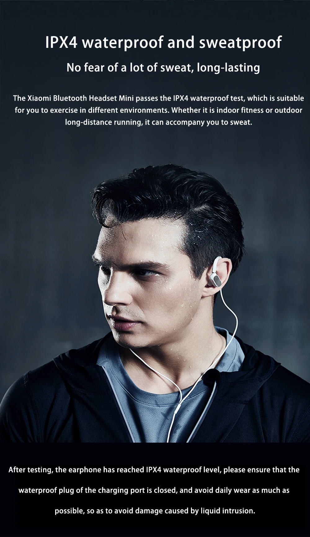 Оригинальные Xiaomi mi спортивные Bluetooth наушники Молодежные мини-стереонаушники водонепроницаемые V4.1 беспроводные наушники в ухо наушники с mi c