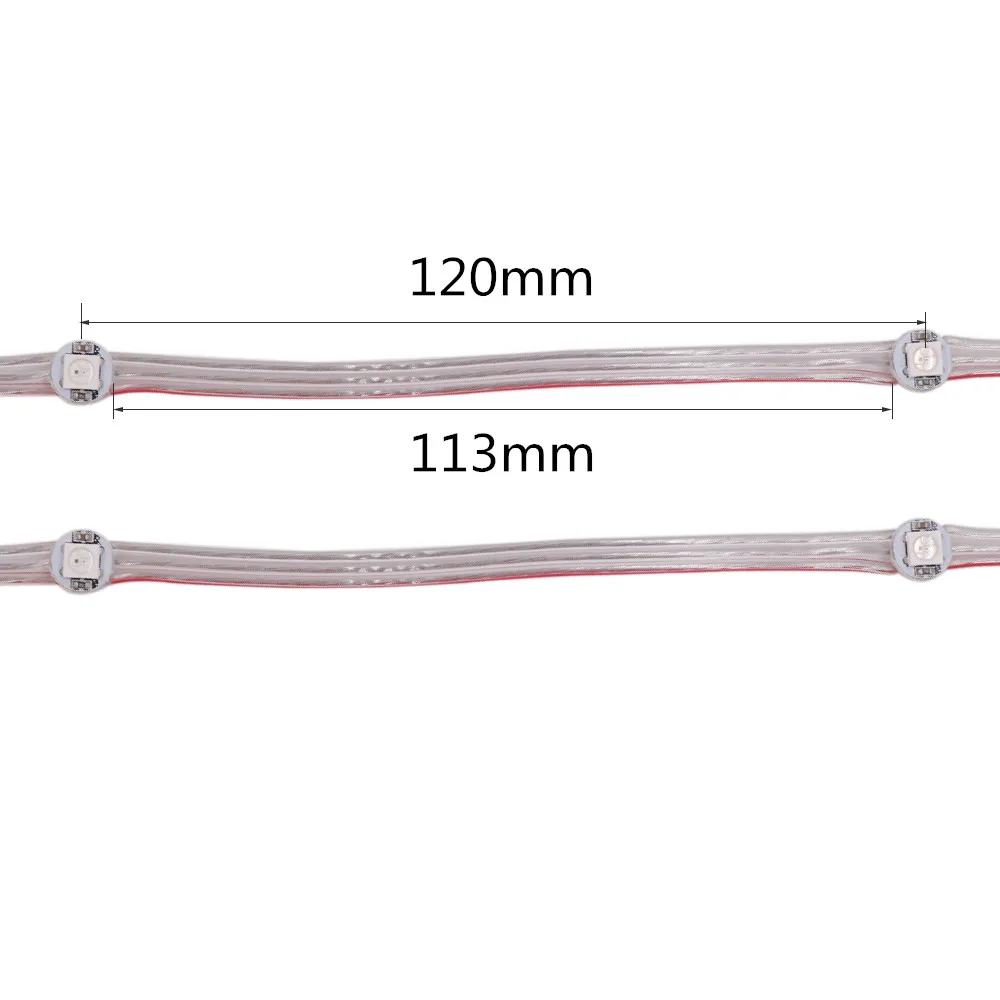 50x предварительно припаянный WS2812B SK6812 RGB светодиодный теплоотвод ИС встроенный RGB DC5V светодиодный чип и радиатор светодиодный s 5 в 5050 RGB Светодиодный линейный чип