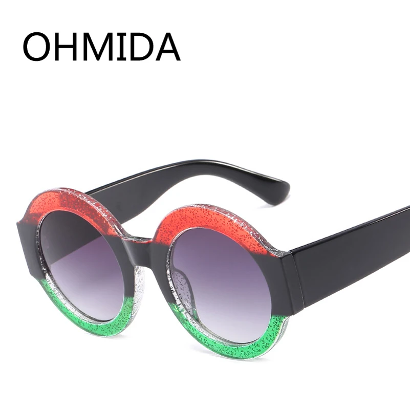 Новинка 2018 женские круглые солнцезащитные очки OHMIDA роскошные брендовые