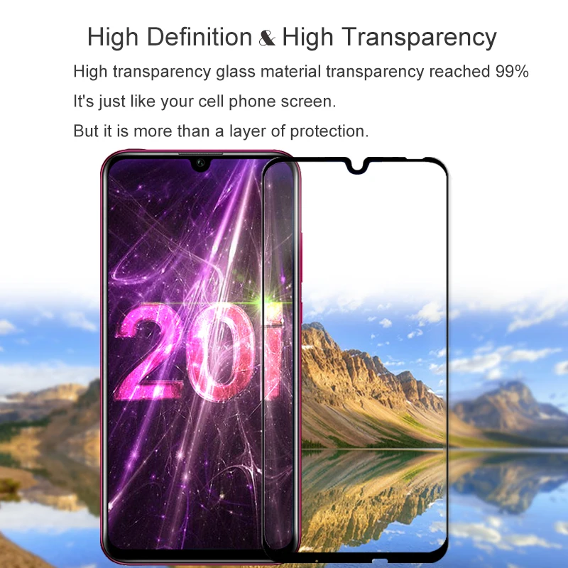 Закаленное 3D стекло для Huawei Honor 20i 2 шт. полноэкранная Защитная пленка 20