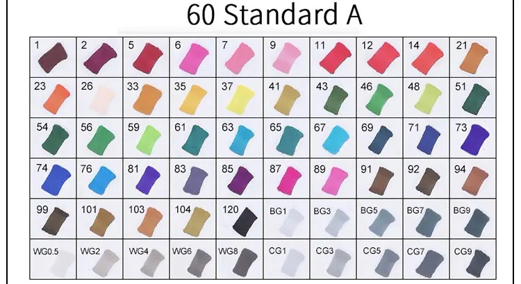 TOUCHFIVE 30/40/60/80 Цвета двойной головкой маркер для рисования ручка жирной алкогольных маркер для рисования кисть товары для рукоделия анимации
