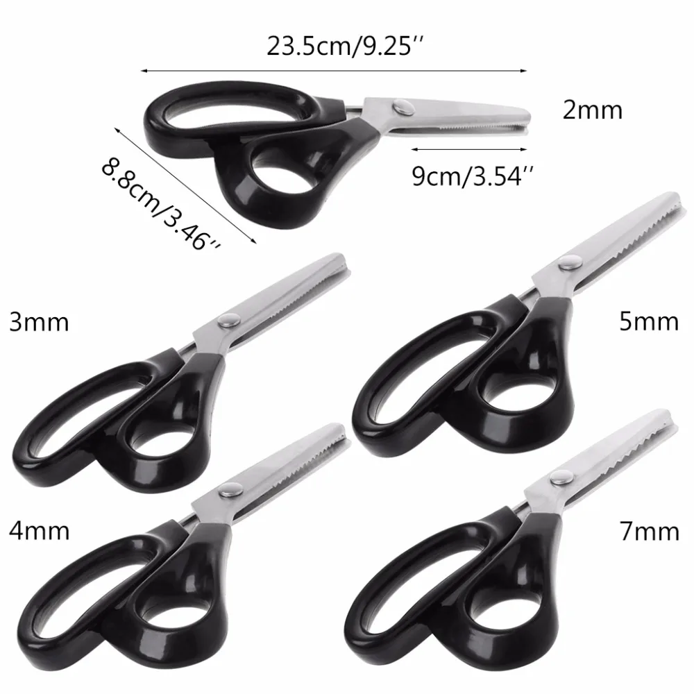 2 мм/3 мм/4 мм/5 мм/7 мм заг швейная резка портновские ножницы Pinking Scissor Leather Craft 23,5 см