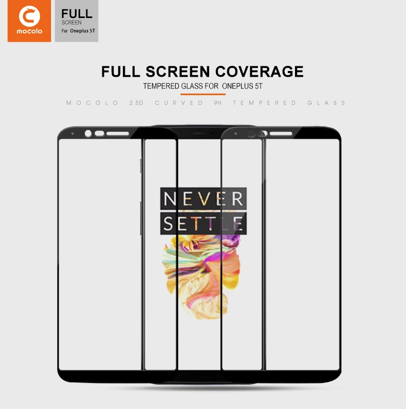 Для OnePlus 5T защита экрана Mocolo полное покрытие 9H Закаленное стекло пленка для One Plus 5T защита экрана