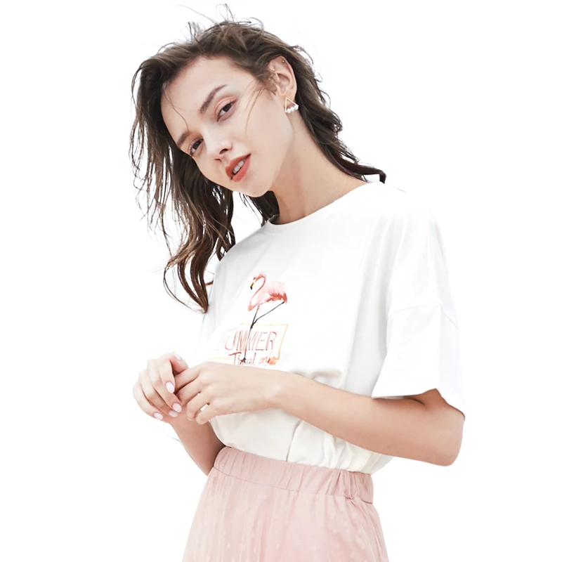 Spring Summer animal Blouse Female Casual O Neck Sleeve Women Short sleeve White Blusas Shirts Sexy Vintage Blusa Feminina |