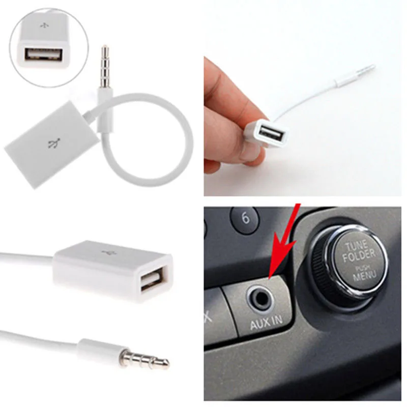 Автомобильный Переходник 3 5 мм штекер AUX аудио к USB 2 0 | Автомобили и мотоциклы