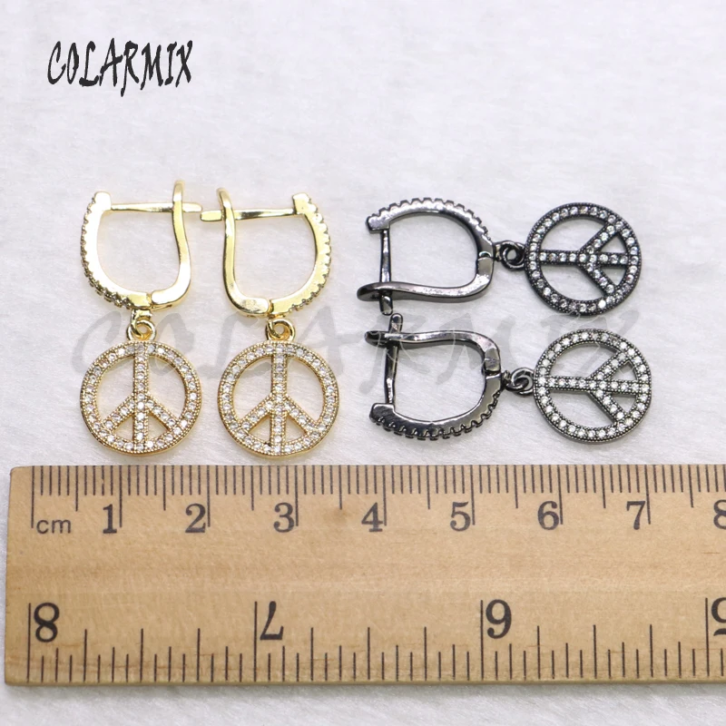 6 пар круглых серег из циркония с микрозакрепкой циркониевые серьги модные