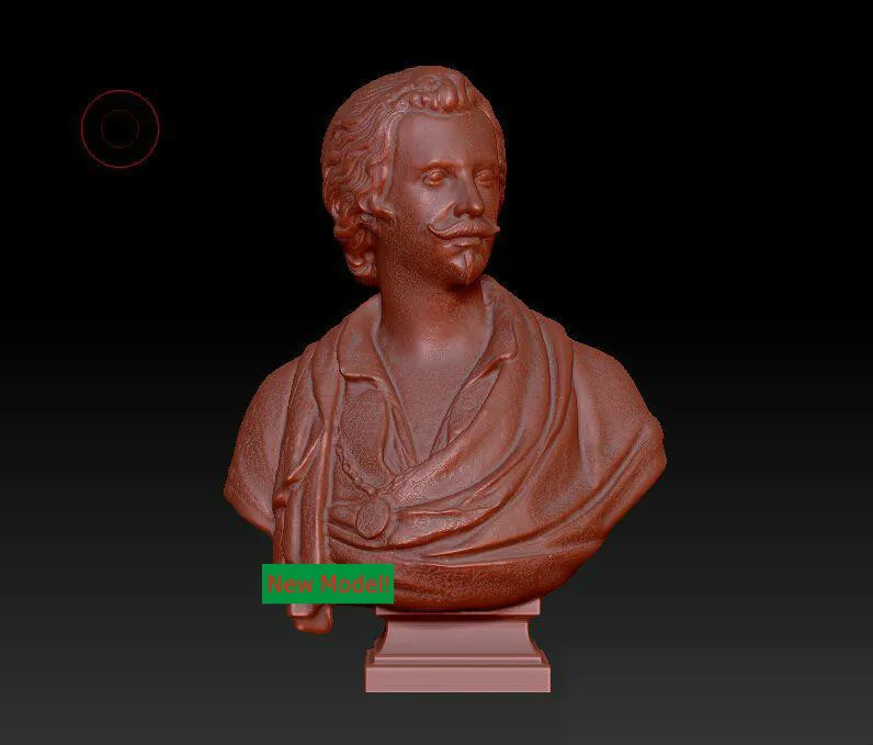3D модель stl формат твердая вращения скульптуры для станка с ЧПУ Anton van dyke|3d model stl|model