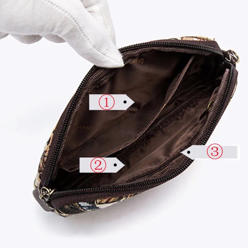 Винтажный холщовый кошелек женские бумажники кошельки Длинный для девочек сумка