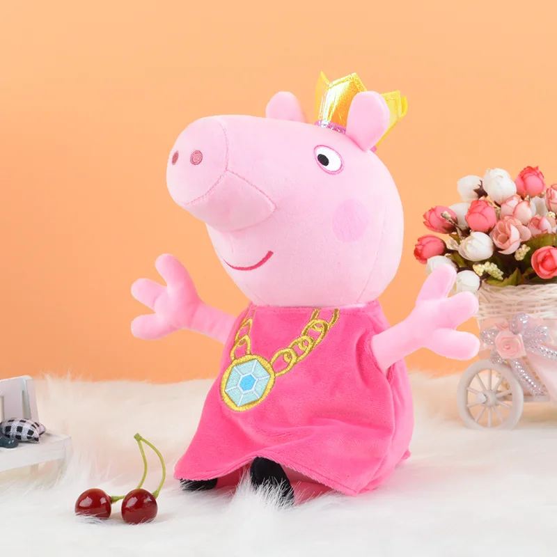 Подлинный Свинка Пеппа 30 см Плюшевые игрушки принцесса Peppa герой Джордж мягкие