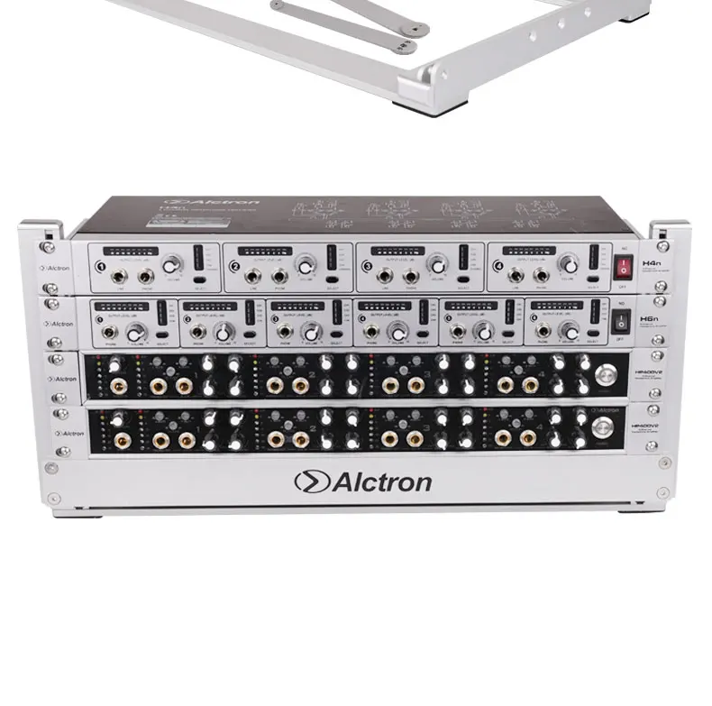 Alctron RS19-4U RS19 серия Качество квасцовый сплав сценический аудио Стойка регулируемый угол складной настольный студийный стеллаж Вставка 4 устройства