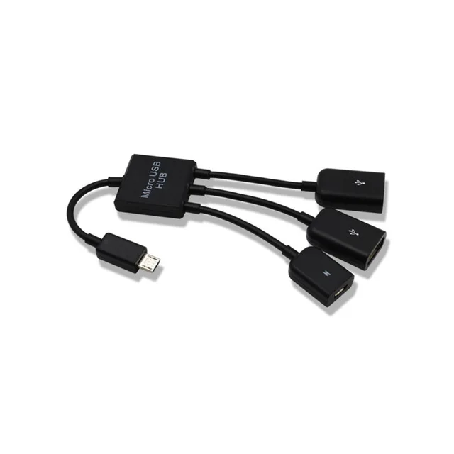 CatXaa 3 в 1 микро USB OTG кабель Мобильный телефон игровой Android игровой адаптер конвертер для OPPO samsung клавиатура мышь USB Flash - Цвет: Черный