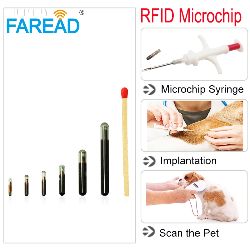 RFID чип для имплантации животных 2 12x12 мм 10 шт.|RFID бирки и карты| |
