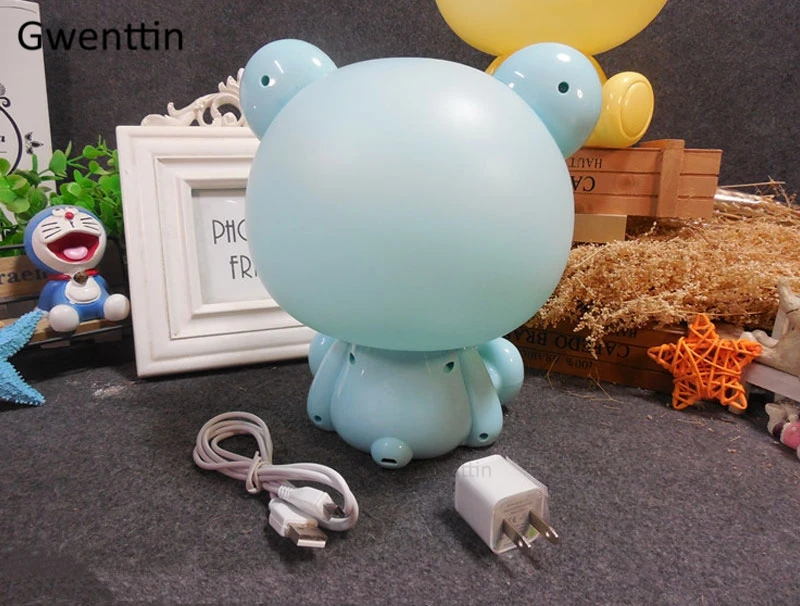 Очки Медведь ночник Led USB мультфильм настольная лампа для животных Спальня дети подарок на день рождения Luminaria домашние декоративные светильники