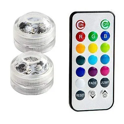 2 Lamp 1 controller Водонепроницаемый SMD3528 погружной светодиодный светильник s RGB подводный ночной Светильник Свадебная чайная ваза-лампа чаша вечерние Рождественский декоративный светильник - Испускаемый цвет: 2 Lamp 1 controller