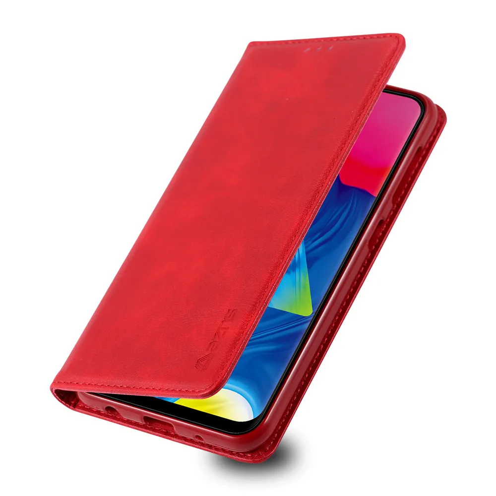 Для samsung Galaxy M10 случае роскошный кожаный бумажник флип Чехол Galaxy M10 крышка с отделением для карт, на магните чехол Винтаж телефон Сумки