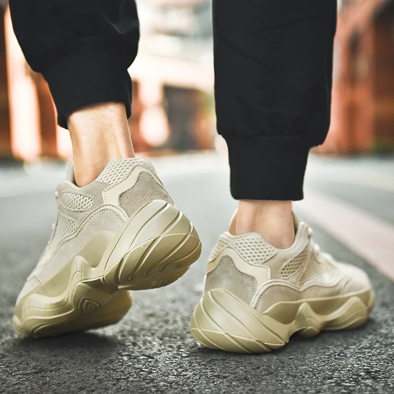Кроссовки мужские сетчатые светильник кие дышащие Нескользящие с круглым