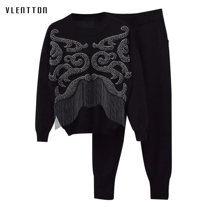 Женский трикотажный спортивный костюм комплект из двух предметов топ и брюки с