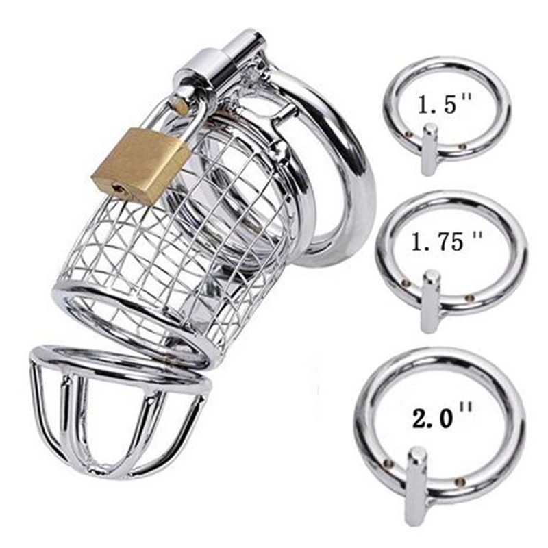 Мужской Пояс верности из нержавеющей стали 3 размера|penis cage|stainless steel chastitychastity device |