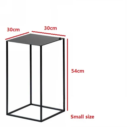 black small size Подвесной светильник для журнального столика из кованого железа в скандинавском стиле, роскошный угловой столик, креативный столик, простой современный столик для гостиной, диван, столик, высокий стеллаж - Цвет: black small size