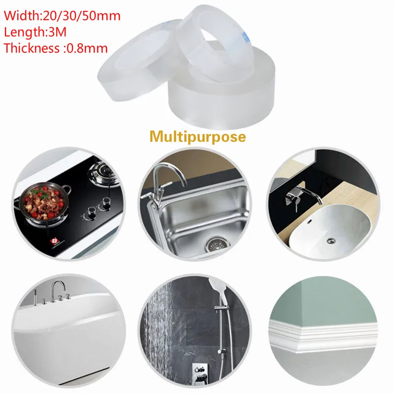 Водостойкая самоклеящаяся лента для кухонной раковины бассейна водопроводное