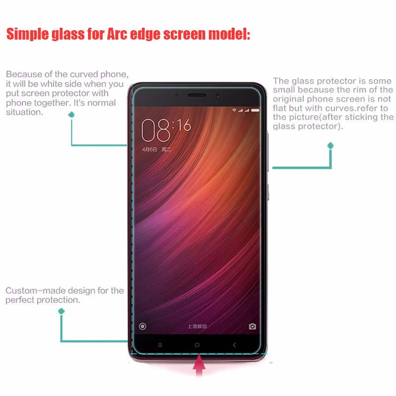 Закаленное стекло премиум класса GXE для Xiaomi Redmi Note 4X HD Защита ЖК-экрана 4 4pro