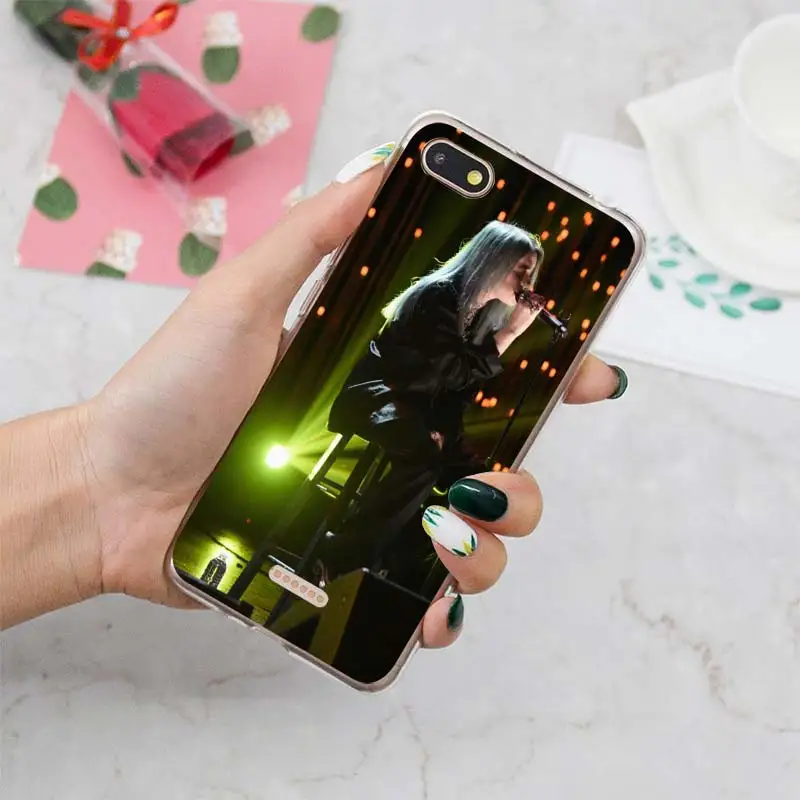 Силиконовый чехол Singer Star Billie Eilish для Xiaomi mi 9 8 A2 Lite Play mi x3 Red mi 6 6A Note 6Pro 7 Pro мягкий чехол для телефона из ТПУ