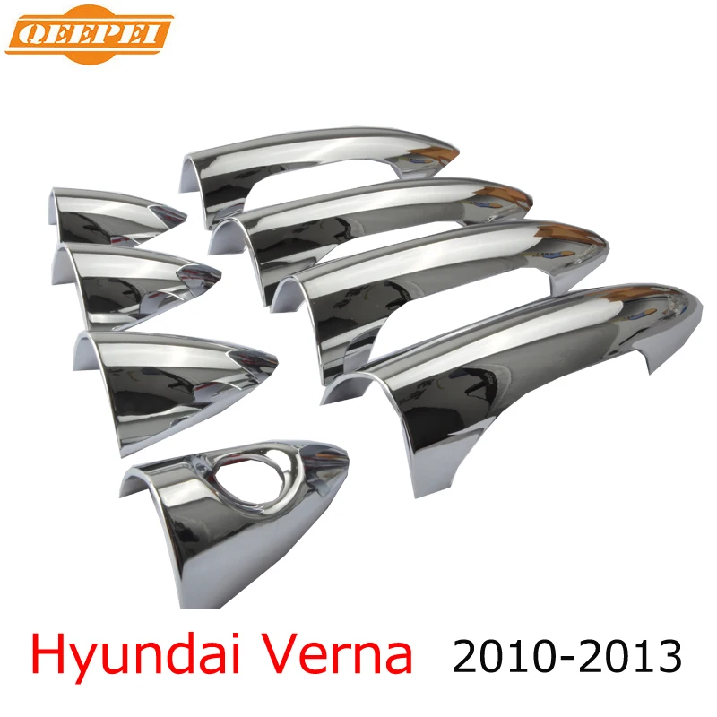 Крышка ручки двери QEEPEI хромированная задняя крышка 8 шт. для HYUNDAI SOLARIS VERNA 2010 2011 2012