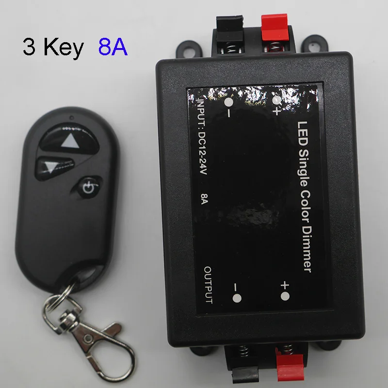 3 Key 8A Одноцветный светодиодный мини-диммер с 3 клавишами для 5050 3528 3014 2835 Светодиодная лента светильник 12 в 24 В - Цвет: 3 Key 8A