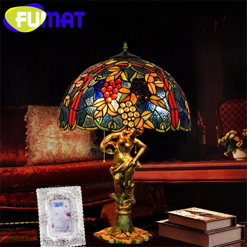 Настольные лампы FUMAT в европейском стиле Тиффани витражные